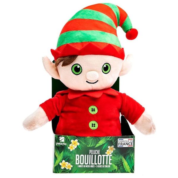 Pelucho Bouillotte sèche peluche Lutin Farceur aux grains de blé et fleurs de lavande