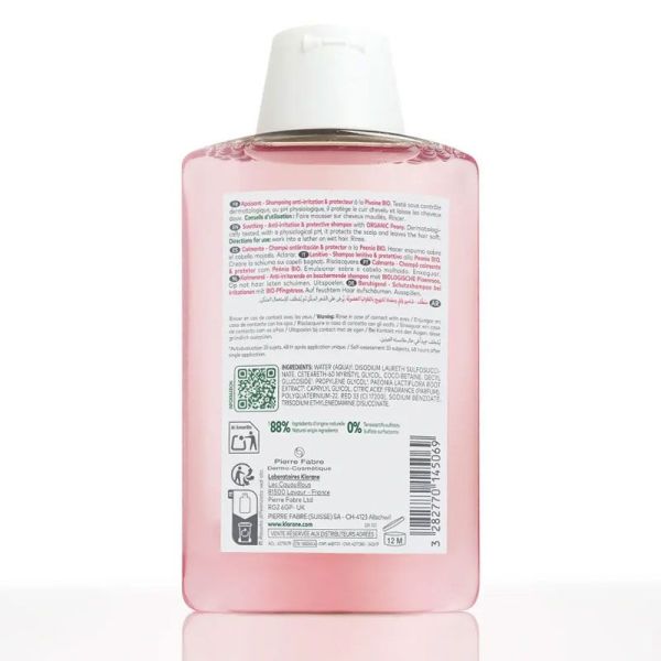 Shampoing apaisant anti-irritation & protecteur à la Pivoine Bio (200 ml)