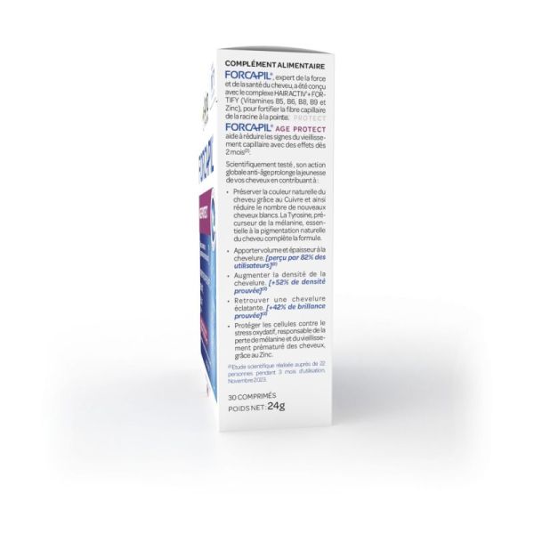 Forcapil Age Protect anti cheveux blancs (30 comprimés)