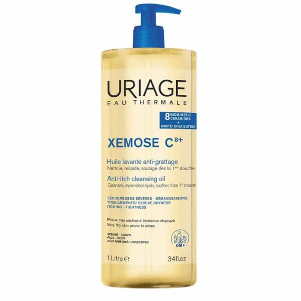 Xémose C8+ Huile Lavante anti-grattage nettoie, relipide, soulage (1000 ml)