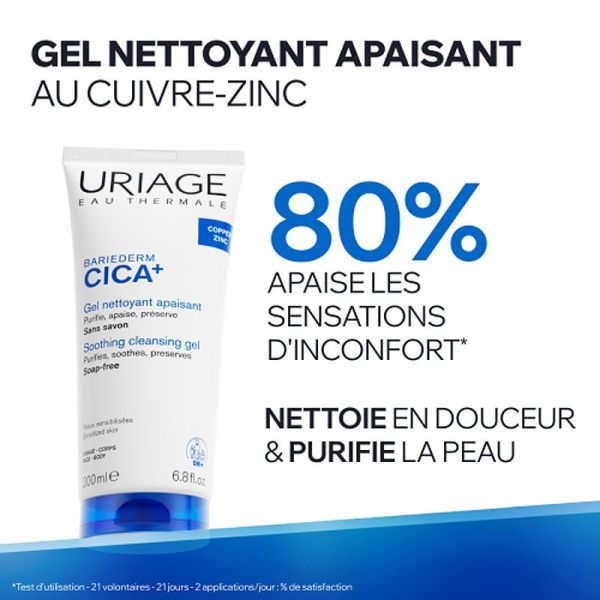 Uriage Bariéderm Cica+ gel nettoyant apaisant (200 ml)