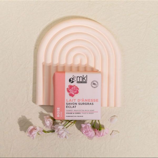 MKL Savon Surgras au lait d'Ânesse - Rose (100 g)