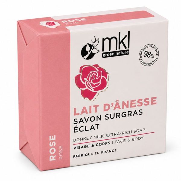 MKL Savon Surgras au lait d'Ânesse - Rose (100 g)