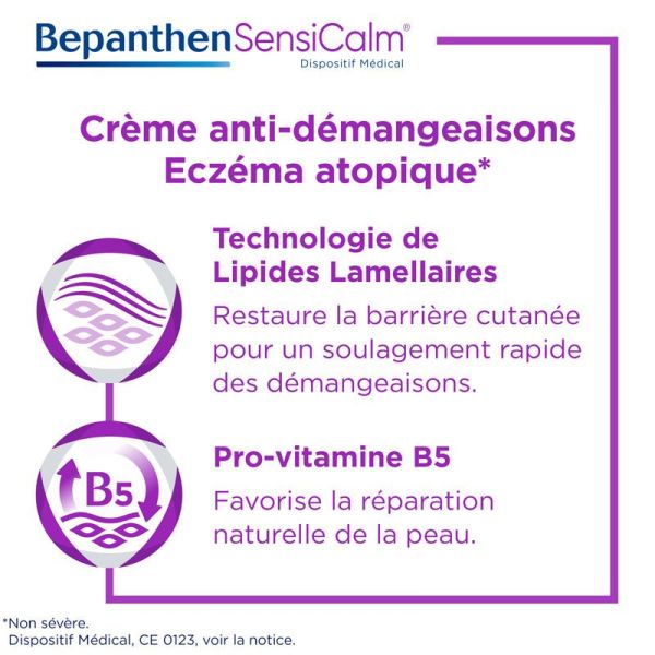 Bayer Bepanthen Sensicalm crème anti-démangeaisons sans cortisone (50 g)