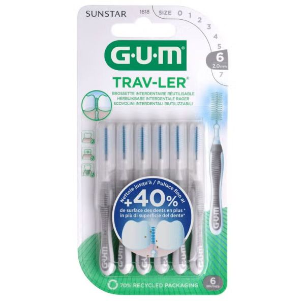 Gum Trav-Ler Brossettes interdentaires 2 mm (x6)
