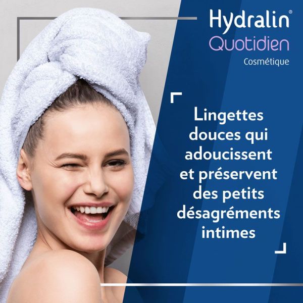 Hydralin Quotidien Lingettes Intimes fibres végétales (x10)