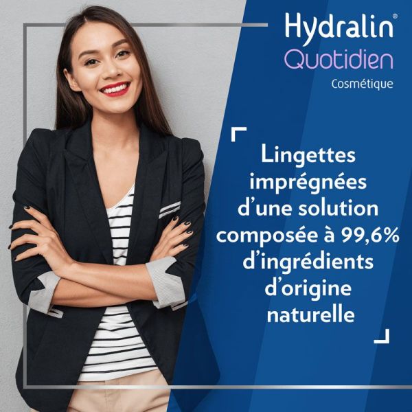 Hydralin Quotidien Lingettes Intimes fibres végétales (x10)