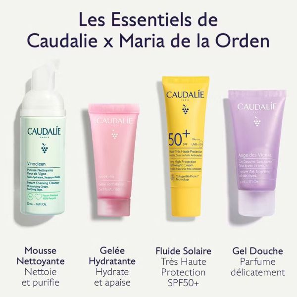 Trousse de voyage Les Essentiels de l'Été de Caudalie x Maria de la Orden (4 produits)