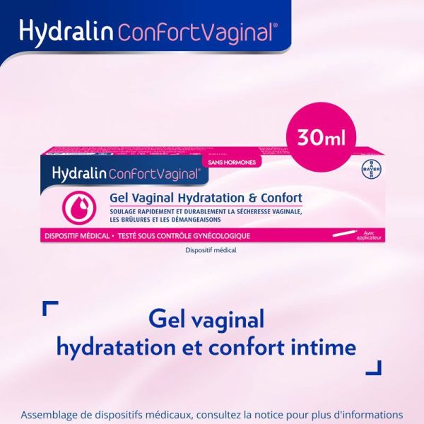 Hydralin ConfortVaginal Gel vaginal hydratation & confort avec applicateur (30 ml)