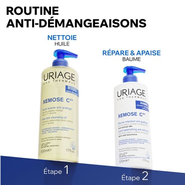 Xémose C8+ Baume relipidant anti-grattage nourrit, répare, soulage immédiatement (500 ml)