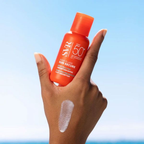 SVR Sun Secure Aqua-Fluide SPF50+ effet peau nue, absorption rapide (50 ml)