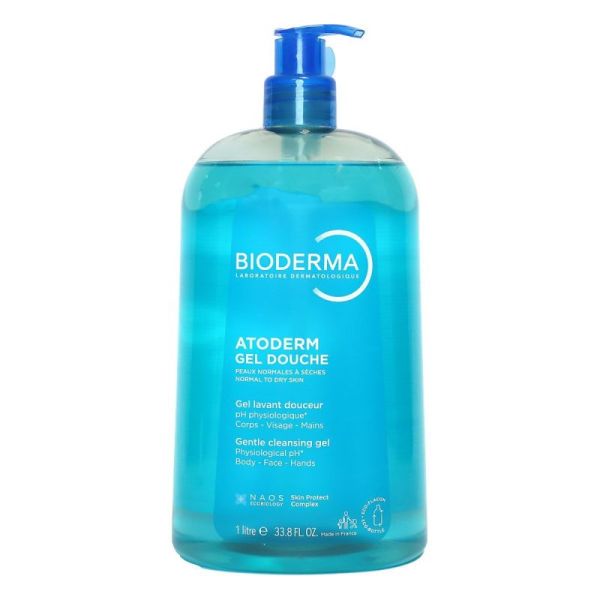 Bioderma Atoderm Gel Douche gel lavant douceur peaux normales à sèches (1 L)