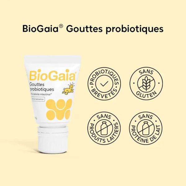BioGaia Gouttes Probiotiques microbiote intestinale dès la naissance (5 ml)
