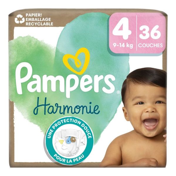 Pampers Harmonie Couches Taille 4 9-14 kg (x36)