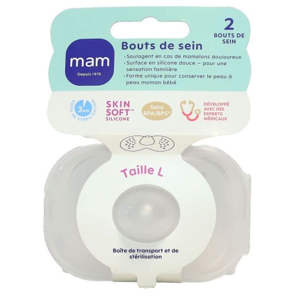 MAM Bouts de Sein en Silicone Taille L x2