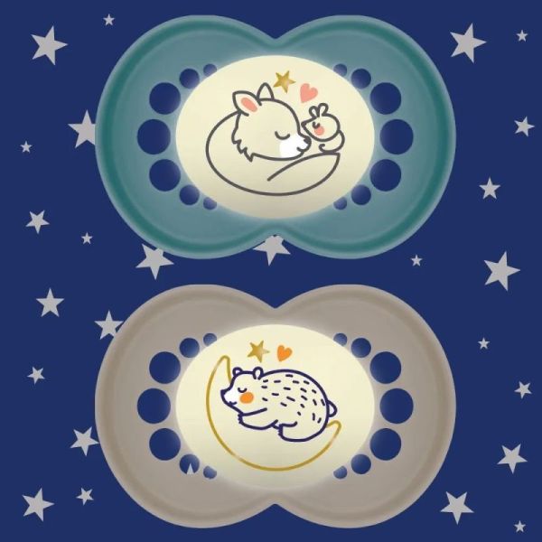 MAM Sucette Original 6 mois + n°23 Nuit (lot de 2)