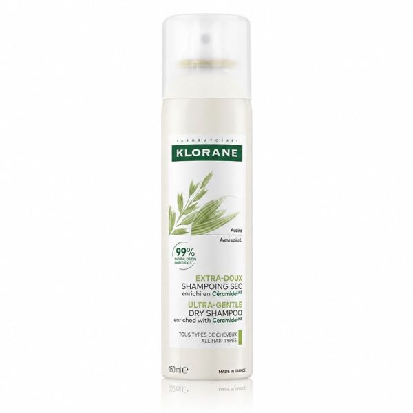 Klorane Shampoing Sec Extra Doux à l'Avoine enrichi en Céramide (150 ml)