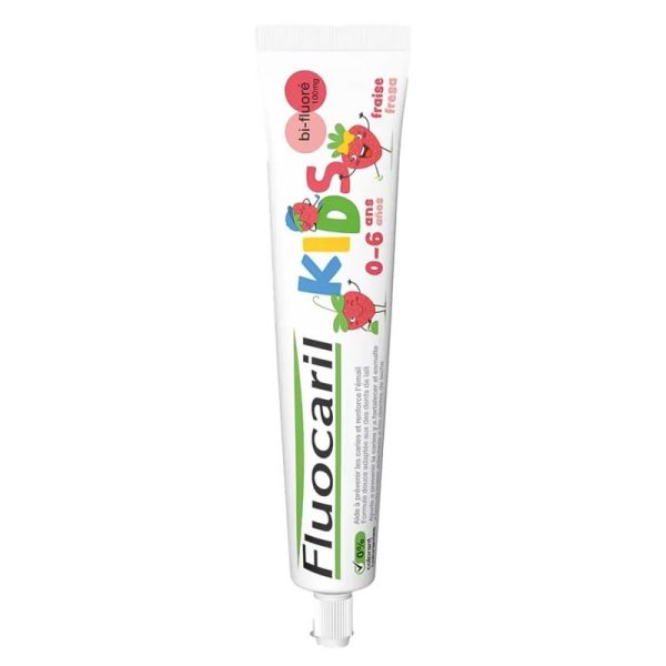 Fluocaril Kids Gel dentifrice bi-fluoré goût fraise 0-6 ans (75 ml)