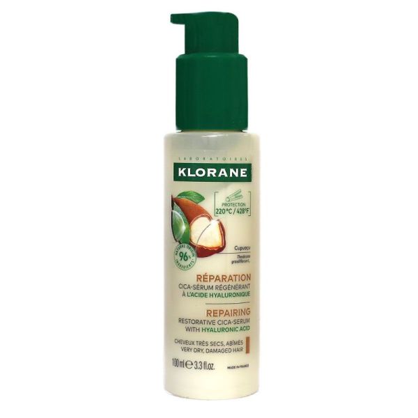 Klorane Réparation Cica-Sérum Régénérant à l'acide hyaluronique et au Cupuaçu (100 ml)