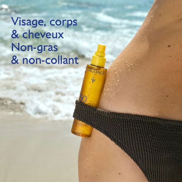Huile Solaire Sublimatrice Haute Protection SPF50 fini satiné, bronzage éclatant (150 ml)