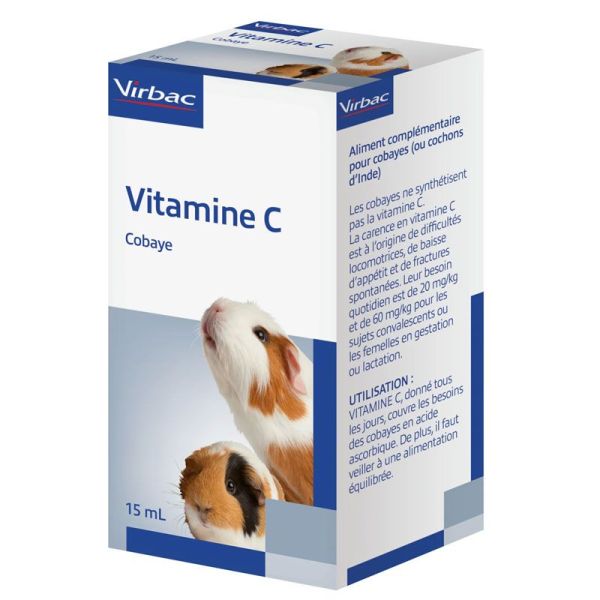 Virbac Vitamine C en solution buvable pour cobaye (15 ml)