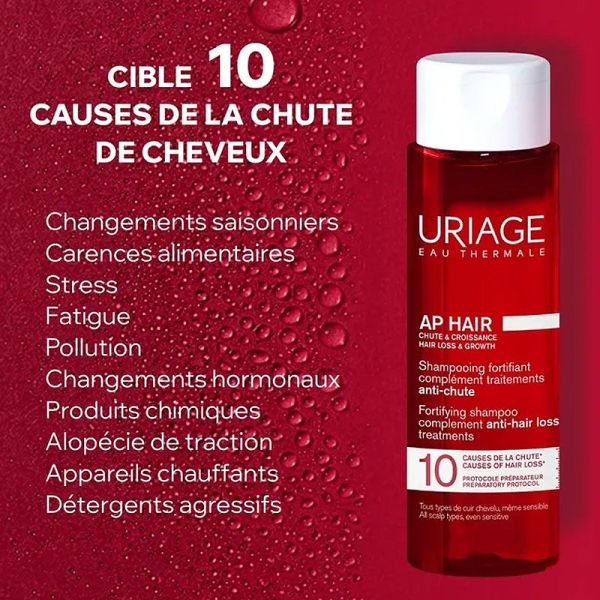 Uriage AP Hair Shampoing fortifiant complément traitements anti-chute (200 ml)