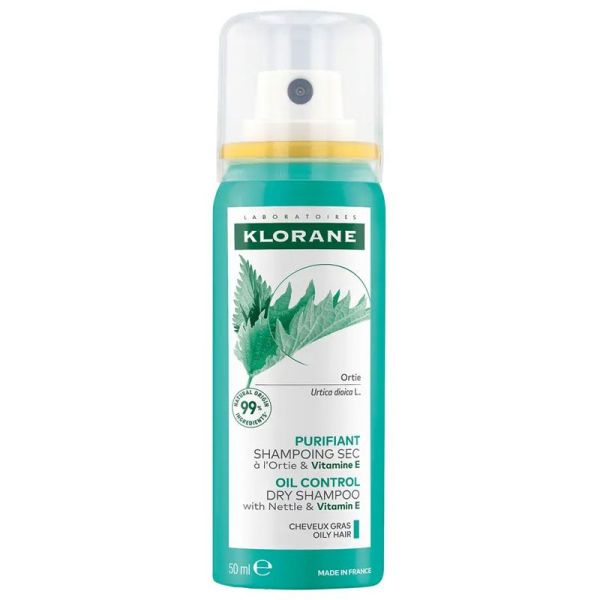 Klorane Shampoing sec purifiant à l'Ortie et Vitamine E (50 ml)