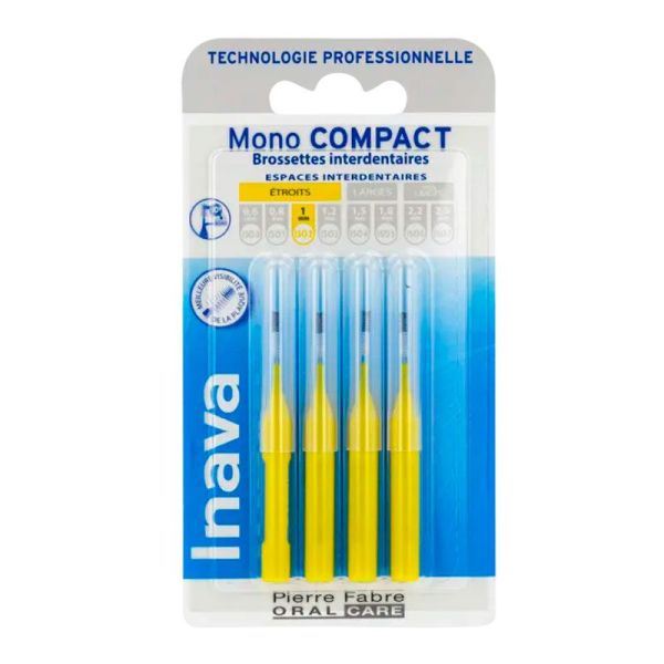 Inava MonoCompact Brossette interdentaire jaune ISO 2 (x4)