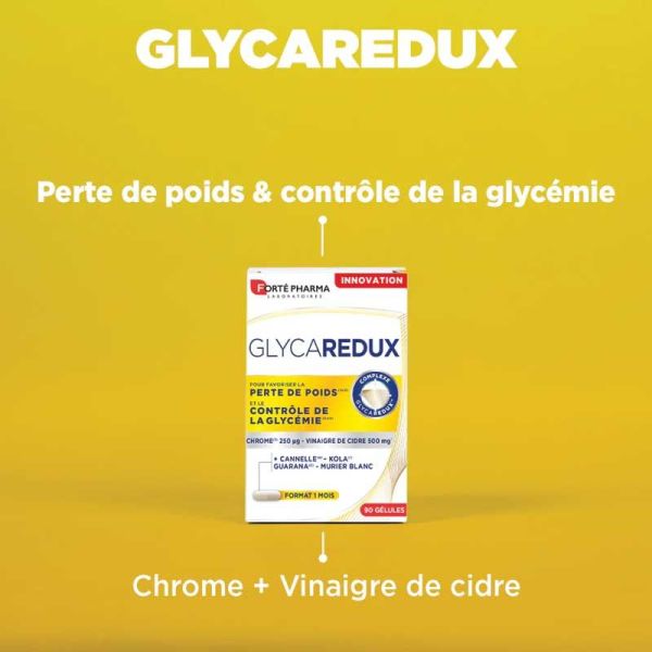 Forté Pharma Glycaredux perte de poids & contrôle de la glycémie (90 gélules)