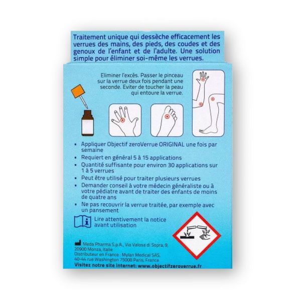 Mylan Objectif Zéro Verrue Original traitement des verrues mains et pieds (5 ml)