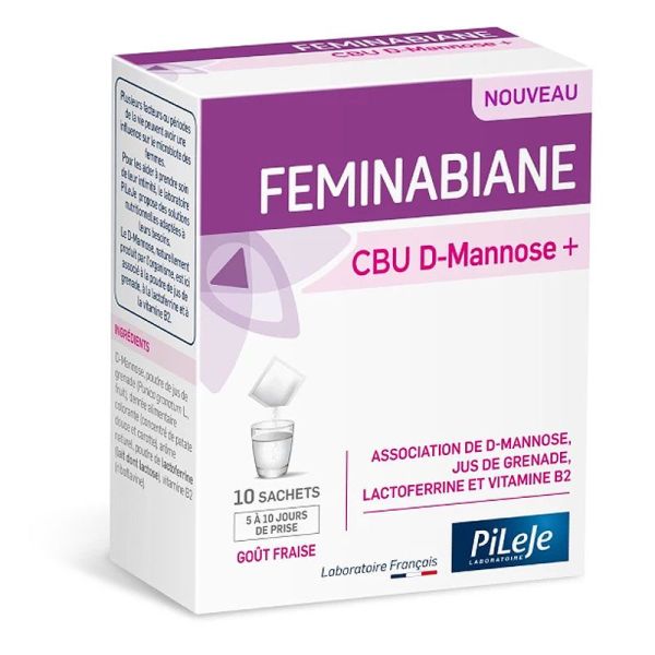 Féminabiane CBU D-Mannose + goût fraise (10 sachets)