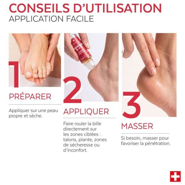 Poderm Roll-On Sérum Réparateur Pieds Secs et Abîmés (50 ml)