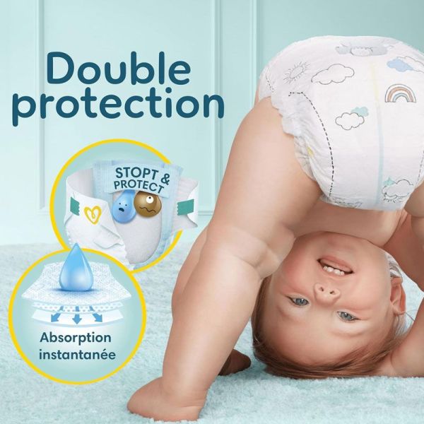 Pampers Premium Protection couches bébé T.4 (9-14 kg) Maxi Eco-Pack (x90)
