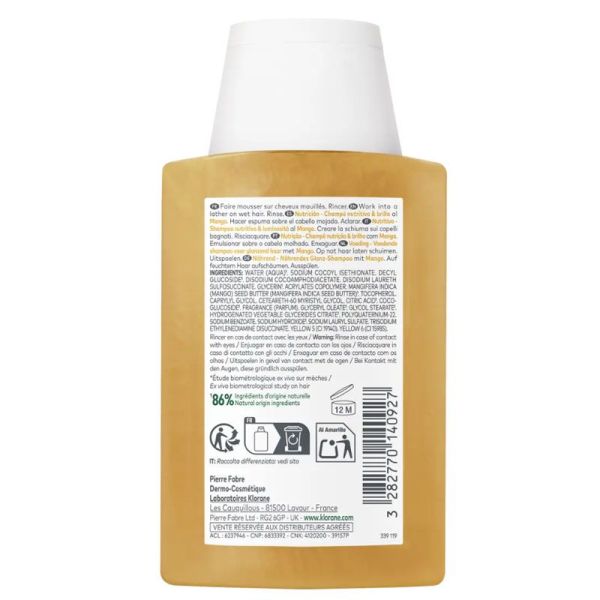 Klorane Shampoing Nutrition à la Mangue médicinale (100 ml)