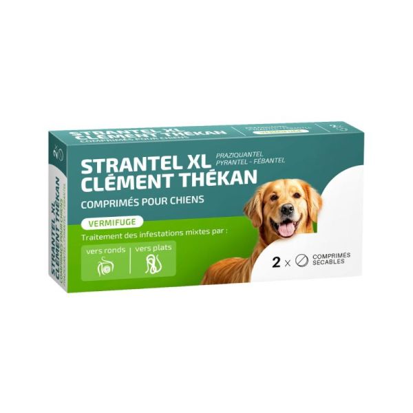 Clément Thékan Strantel XL comprimés pour chiens (x 2)