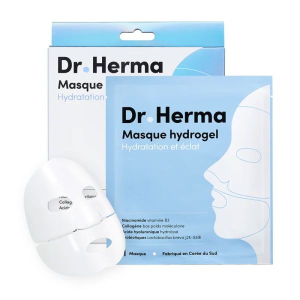 Dr. Herma Masques Hydrogel hydratation et éclat (x4)