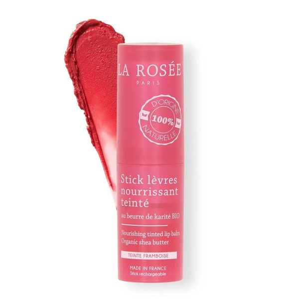 La Rosée Stick lèvres nourrissant teinté au beurre de karité bio rechargeable (4,5 g)