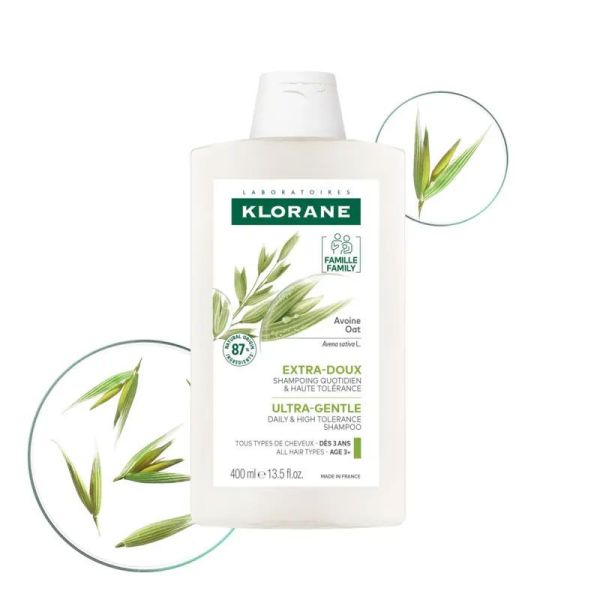 Klorane Shampoing Extra-Doux à l'Avoine médicinale bio (400 ml)