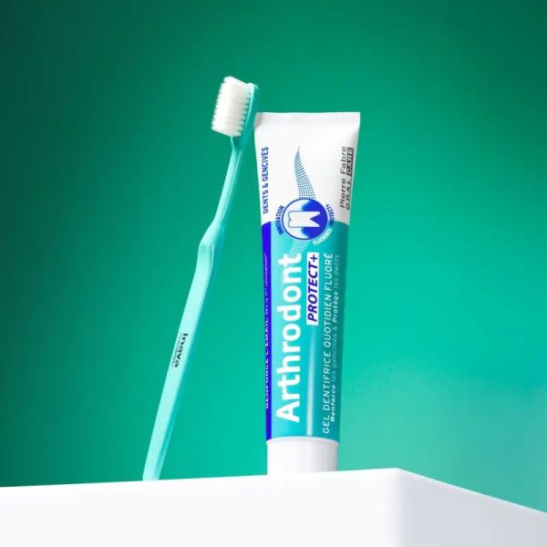 Arthrodont Protect+ Gel dentifrice quotidien fluoré, protection gencives et dents (75 ml)