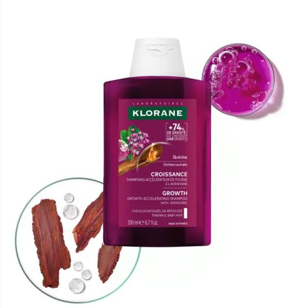 Klorane Croissance Shampoing accélérateur de pousse à la Quinine (200 ml)