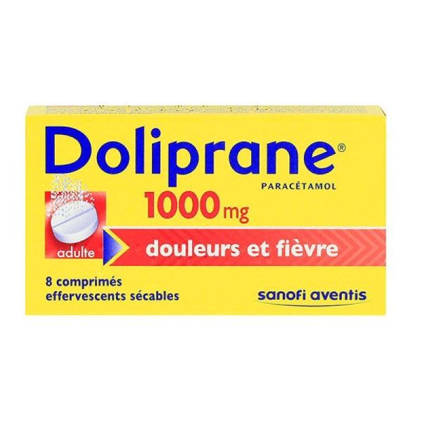 Doliprane 1000Mg Comprimés Effervescents sécables x8