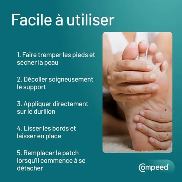 Pansements Durillons moyen format, reste en place (x6)