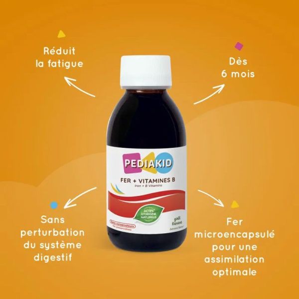 Pediakid Fer + Vitamamines B Sirop 125Ml