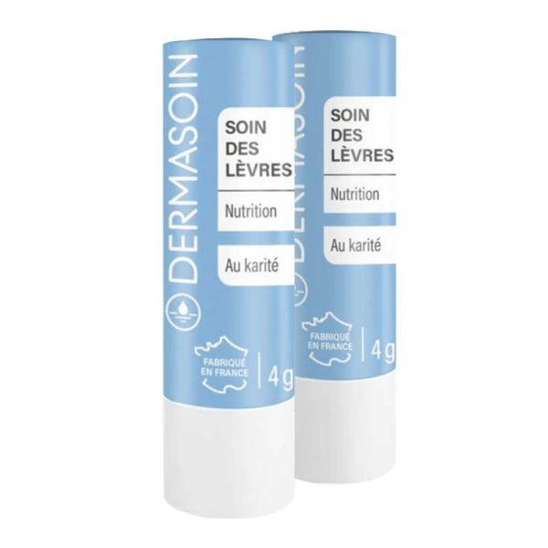 Dermasoin Stick Soin des Lèvres beurre de karité protège & nourrit (2 sticks de 4 g)