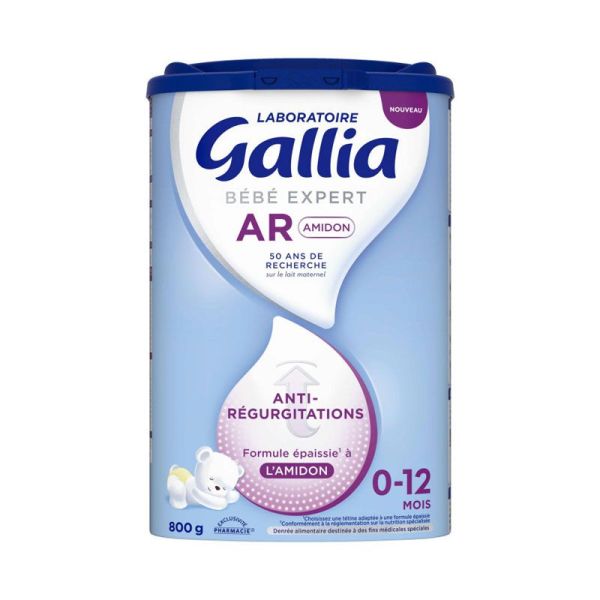 Gallia Lait Bébé Expert Anti-Régurgitations formule épaissie à l'Amidon 0-12 mois (800 g)