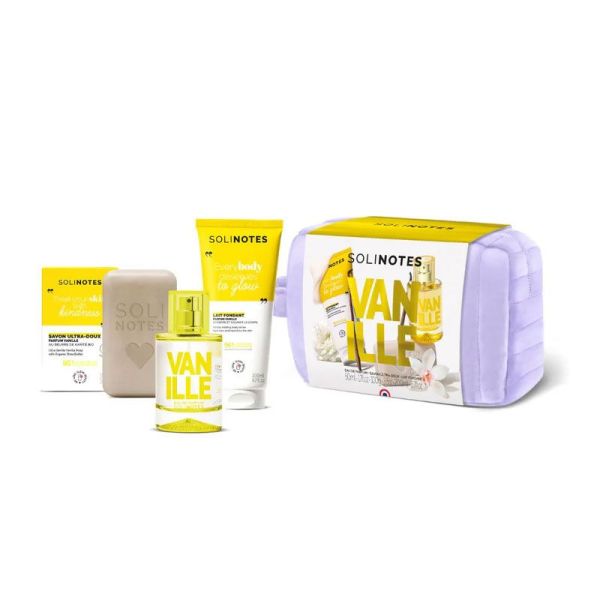 Solinotes Trousse beauté Parfumée Vanille (Parfum 50 ml + Savon 100 g + Lait fondant 200 ml)
