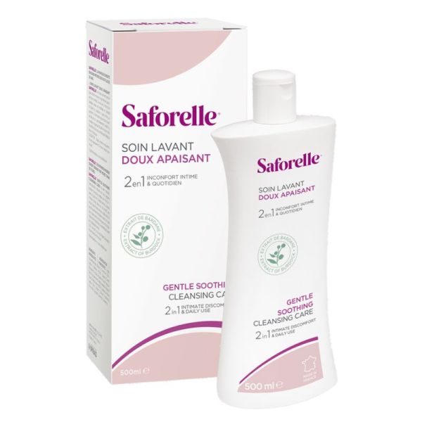 Saforelle Soin Lavant Doux Apaisant 2-en-1 Inconfort intime & quotidien (500 ml)