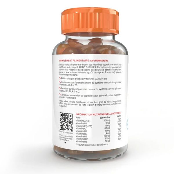 Arkopharma Azinc Gummies 9 vitamines fatigue & énergie (60 gummies)
