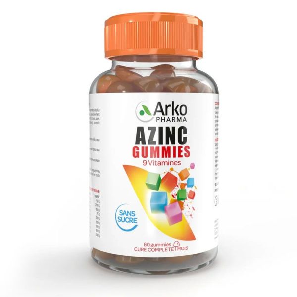 Arkopharma Azinc Gummies 9 vitamines fatigue & énergie (60 gummies)