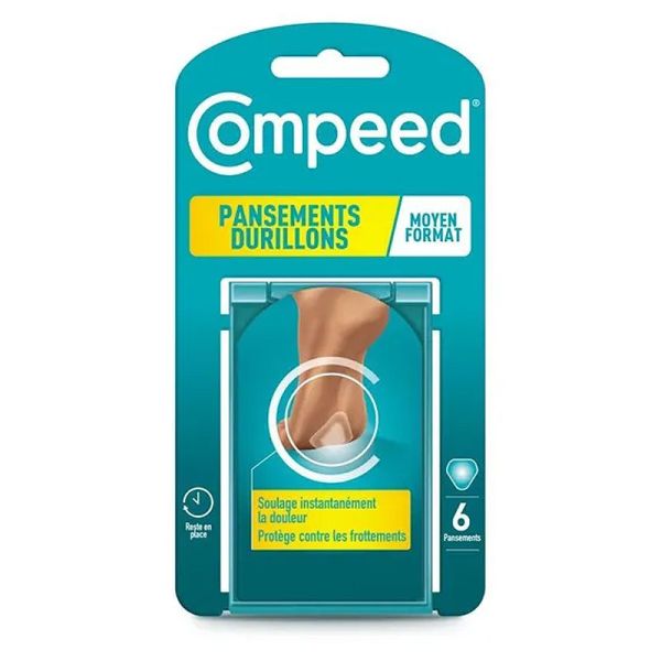 Pansements Durillons moyen format, reste en place (x6)